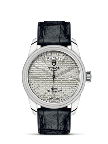 Tudor Glamour Day + Date Stainless Steel / Jacquard Silver / Strap 56000-0043