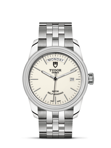 Tudor Glamour Day + Date Stainless Steel / Opaline/ Bracelet 56000-0181