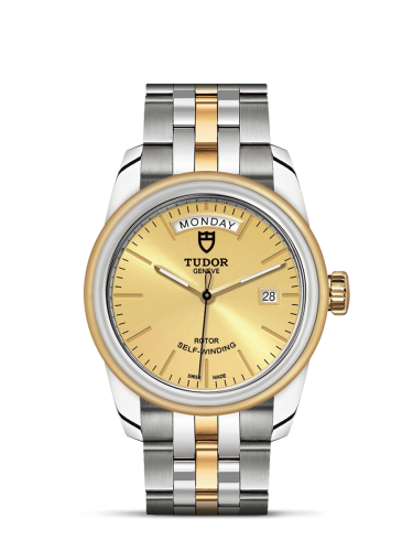 Tudor Glamour Day + Date Stainless Steel / Yellow Gold / Champagne / Bracelet 56003-0005