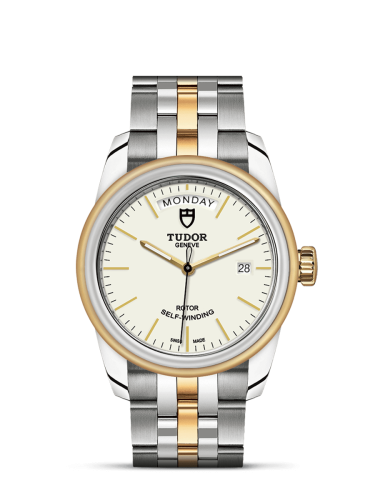 Tudor Glamour Day + Date Stainless Steel / Yellow Gold / Opaline/ Bracelet 56003-0112