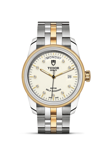 Tudor Glamour Day + Date Stainless Steel / Yellow Gold / Opaline-Diamond / Bracelet 56003-0113