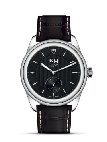 Tudor Glamour Double Date Stainless Steel / Black / Strap 57100-0018