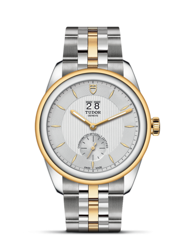 Tudor Glamour Double Date Stainless Steel / Yellow Gold / Silver/ Bracelet 57103-0001