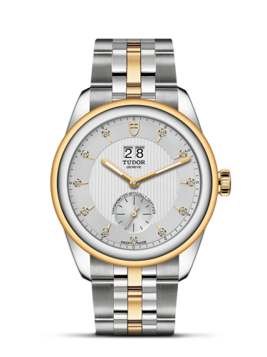 Tudor Glamour Double Date Stainless Steel / Yellow Gold / Silver-Diamond / Bracelet 57103-0005