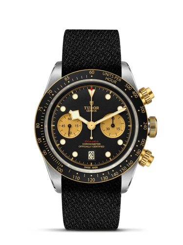 Tudor Heritage Black Bay Chronograph S&G / Black / Textile 79363N-0003