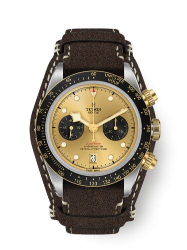 Tudor Heritage Black Bay Chronograph S&G / Champagne / Bund 79363N-0008