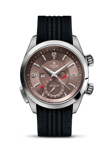 Tudor Heritage Advisor Stainless Steel / TItanium / Cognac / Silk 79620TC-0004