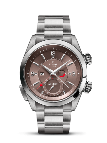 Tudor Heritage Advisor Stainless Steel / TItanium / Cognac / Bracelet 79620TC-0005