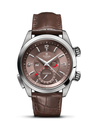 Tudor Heritage Advisor Stainless Steel / TItanium / Cognac / Alligator 79620TC-0006