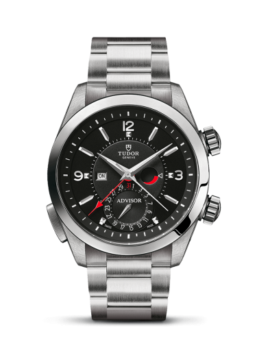 Tudor Heritage Advisor Stainless Steel / TItanium / Black / Bracelet 79620TN-0005