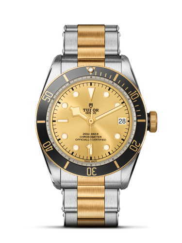 Tudor Heritage Black Bay Black S&G / Stainless Steel / Yellow Gold / Champagne / Bracelet 79733N-0004