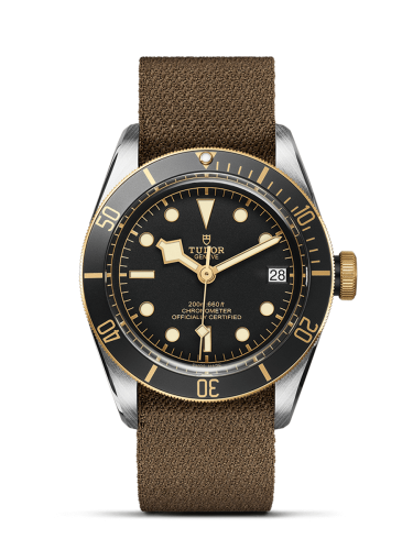 Tudor Heritage Black Bay Black S&G / Stainless Steel / Yellow Gold / Black / Fabric 79733N-0005
