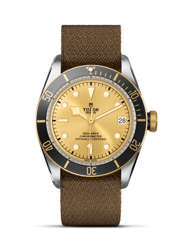 Tudor Heritage Black Bay Black S&G / Stainless Steel / Yellow Gold / Champagne / Fabric 79733N-0006