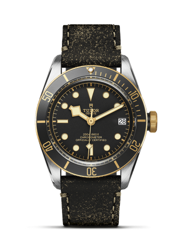 Tudor Heritage Black Bay Black S&G / Stainless Steel / Yellow Gold / Black / Strap 79733N-0007