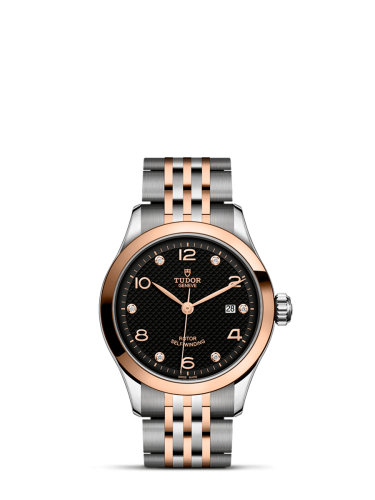 Tudor 1926 28 Stainless Steel / Rose Gold / Black - Diamond 91351-0004
