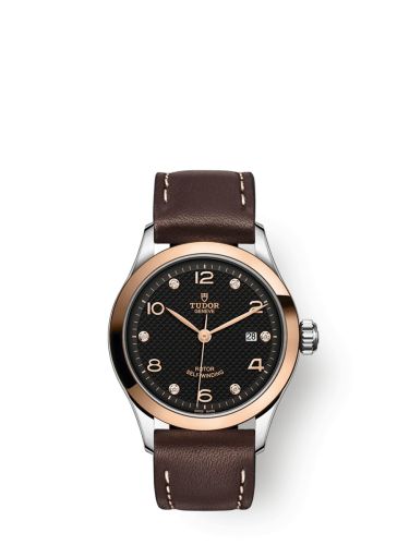 Tudor 1926 28 Stainless Steel / Rose Gold / Black - Diamond / Strap 91351-0008