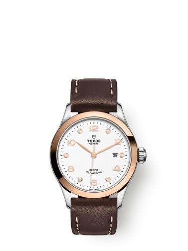 Tudor 1926 28 Stainless Steel / Rose Gold / White - Diamond / Strap 91351-0012