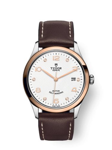 Tudor 1926 39 Stainless Steel / Rose Gold / White - Diamond / Strap 91551-0012