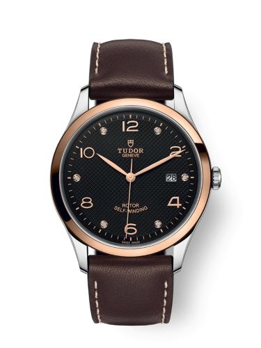 Tudor 1926 41 Stainless Steel / Rose Gold / Black - Diamond / Strap 91651-0008