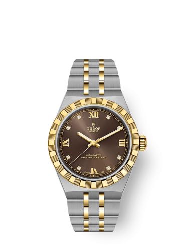 Tudor Royal Day-Date 30 Stainless Steel - Yellow Gold / Brown Diamond M2830A1A3-0001