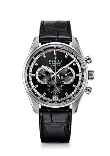 Zenith El Primero 36.000 VPH Stainless Steel / Black / Alligator 03.2040.400/21.C496