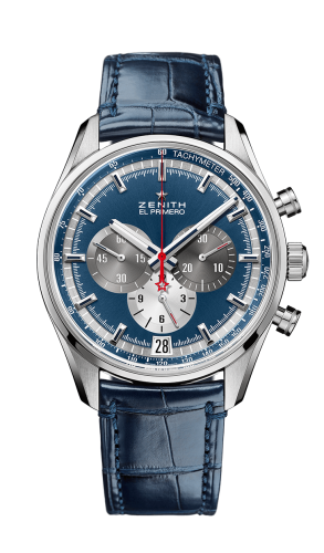 Zenith El Primero Chronomaster 42 Stainless Steel / Blue / Alligator 03.2040.400/53.C700