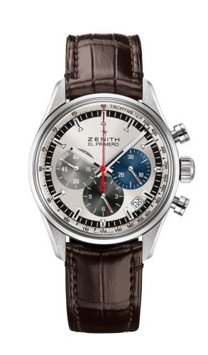 Zenith El Primero Chronomaster 42 Stainless Steel / Silver / Alligator 03.2040.400/69.C777