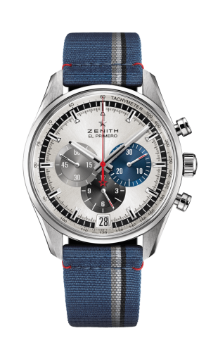Zenith El Primero Chronomaster 42 Stainless Steel / Silver / Fabric 03.2040.400/69.C802