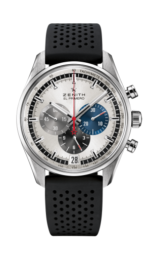 Zenith El Primero Chronomaster 42 Stainless Steel / Silver / Rubber 03.2040.400/69.R576