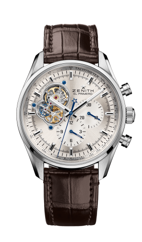 Zenith El Primero Chronomaster Open Stainless Steel / Silver / Alligator 03.2040.4061/01.C494