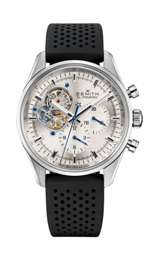 Zenith El Primero Chronomaster Open Stainless Steel / Silver/ Rubber 03.2040.4061/01.R576