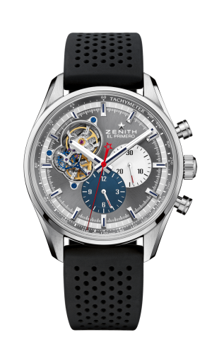 Zenith El Primero Chronomaster Open Stainless Steel / Grey 1969 / Rubber 03.2040.4061/23.R576