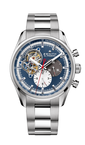 Zenith El Primero Chronomaster Open Stainless Steel / Blue 1969 / Bracelet 03.2040.4061/52.M2040