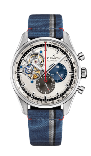 Zenith El Primero Chronomaster Open Stainless Steel / Silver 1969 / Fabric 03.2040.4061/69.C802
