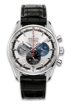 Zenith El Primero Striking 10th Stainless Steel / Silver / Alligator 03.2041.4052/69.C496