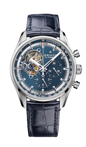 Zenith El Primero Chronomaster Open Stainless Steel / Blue / Alligator 03.20416.4061/51.C700