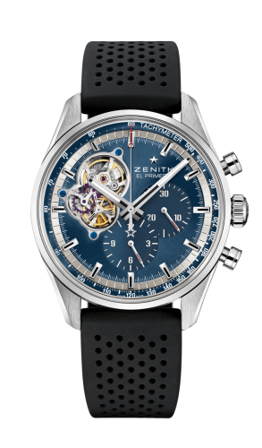 Zenith El Primero Chronomaster Open Stainless Steel / Blue / Rubber 03.20416.4061/51.R576