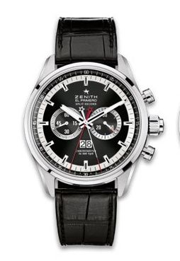 Zenith El Primero Rattrapante Stainless Steel / Black / Alligator 03.2050.4026/91.C630
