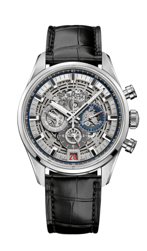 Zenith El Primero Chronomaster Full Open 42 Stainless Steel / Alligator 03.2081.400/78.C813