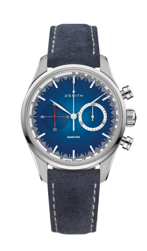 Zenith El Primero Chronomaster 38 Stainless Steel / Solar Blue / Alcantara 03.2152.4069/57.C814