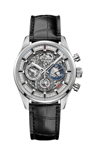 Zenith El Primero Chronomaster Full Open 38 Stainless Steel / Alligator 03.2153.400/78.C813