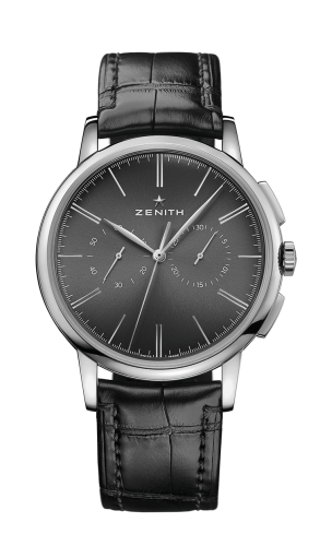 Zenith Elite Chronograph Classic Stainless Steel / Black / Alligator 03.2270.4069/26.C493