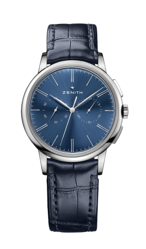 Zenith Elite Chronograph Classic Stainless Steel / Blue / Alligator 03.2272.4069/51.C700