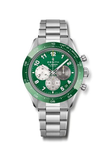 Zenith Chronomaster Sport Stainless Steel / Green / Aaron Rodgers 03.3117.3600/56.m3100