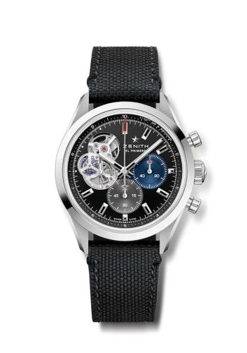Zenith Chronomaster Open Stainless Steel / Black / Rubber 03.3300.3604/21.C822
