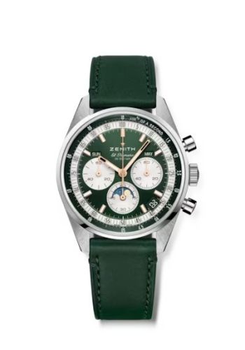 Zenith Chronomaster Original Triple Calendar Stainless Steel / Green / Boutique Edition 03.3400.3610/40.C912