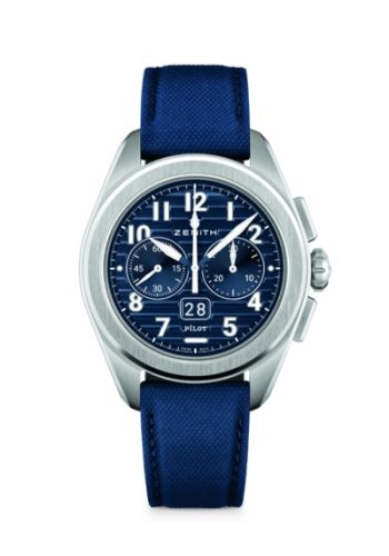 Zenith PILOT Big Date Flyback Stainless Steel / Blue / Boutique Edition 03.4000.3652/51.I003
