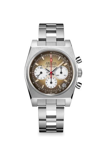 Zenith El Primero A385 Revival Stainless Steel / Brown / Ladder Bracelet 03.A384.400/385.M385