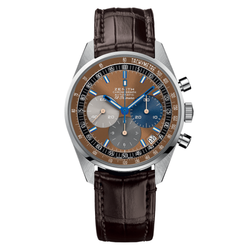 Zenith El Primero A386 Revival 50th Anniversary El Primero Stainless Steel / Tobacco / Fine Watch Club 03.F386.400/70.C807