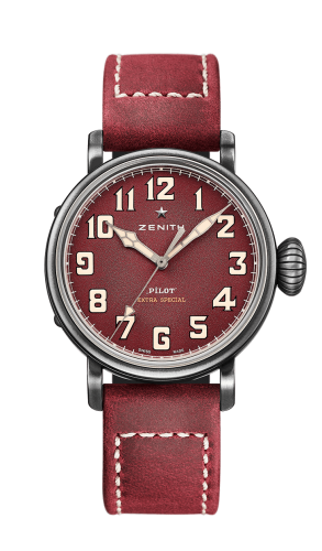 Zenith Pilot Type 20 Special Edition Aged Stainless Steel / Red / Strap 11.1941.679/94.C814